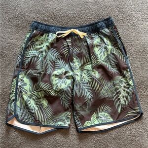 Fair Harbor Tropical Leaf  Anchor Swim Shorts